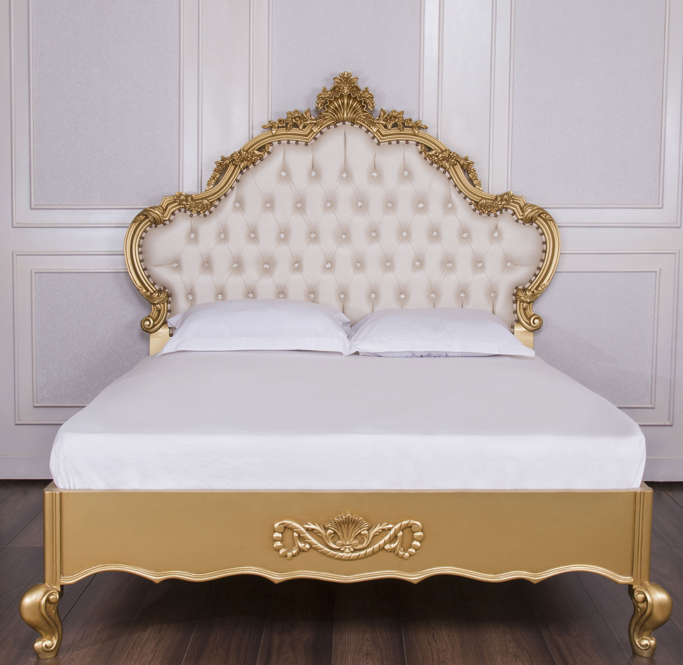 AMUN King Size Bed with End Bed Stool