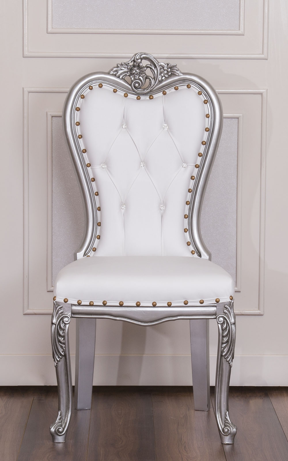 Silver Wood & White Hathor Dining Chair