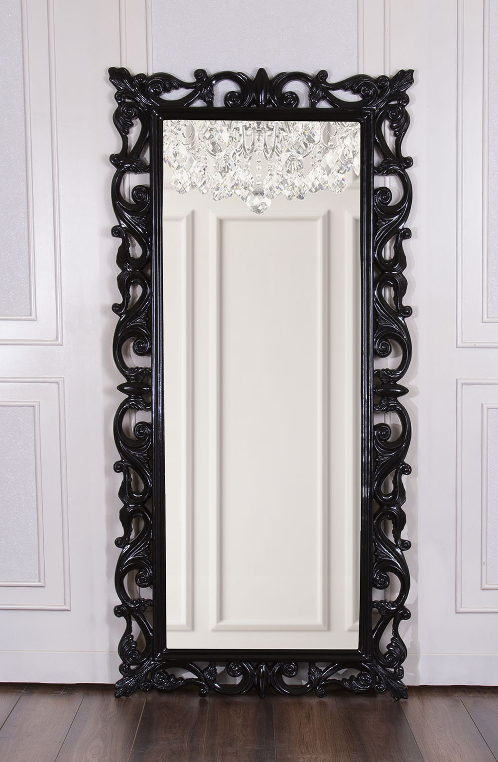 Black BES Floor Standing Mirror