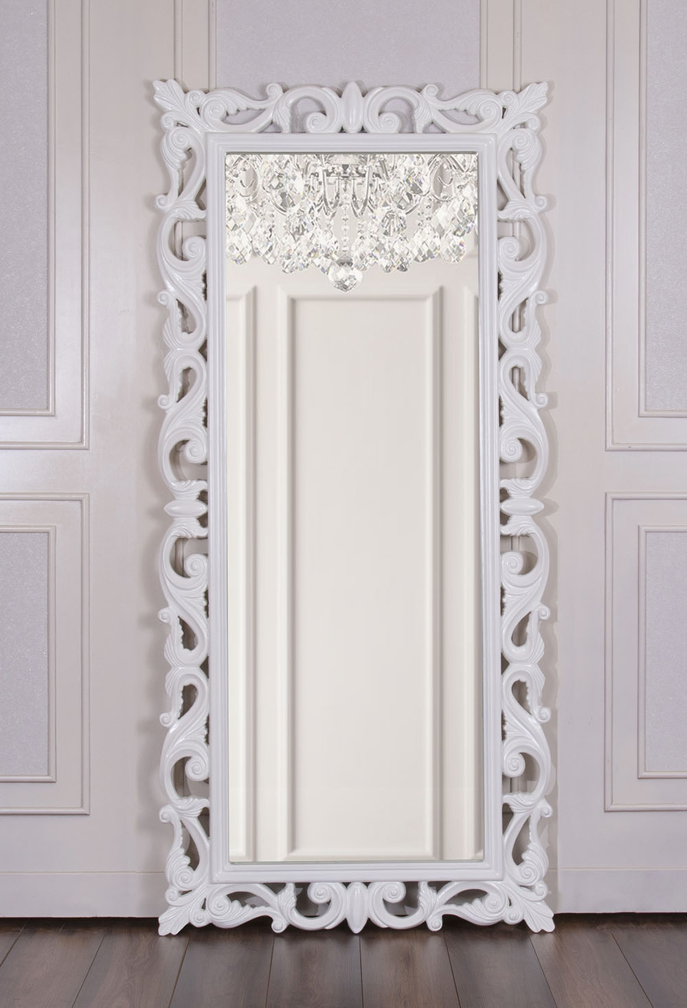 White BES Floor Standing Mirror