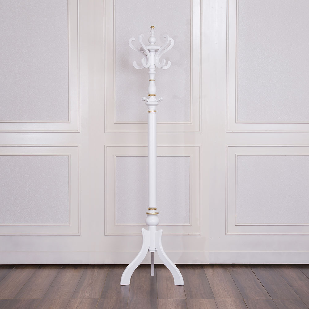 White & Gold SOBEK Coat Stand