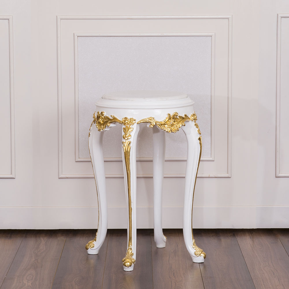 White & Gold ANGET Side Table